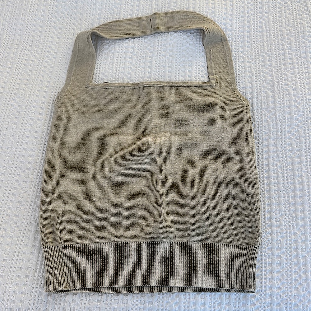 Abercrombie & Fitch - Elevated Knit Slim Halter Tank - Size Small - Light Brown